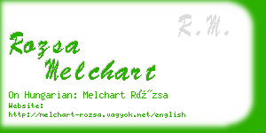 rozsa melchart business card